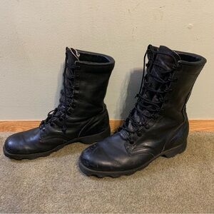 Vintage RO-SEARCH Military Combat Boots Black Leather Lace Up Men’s Size 8.5W